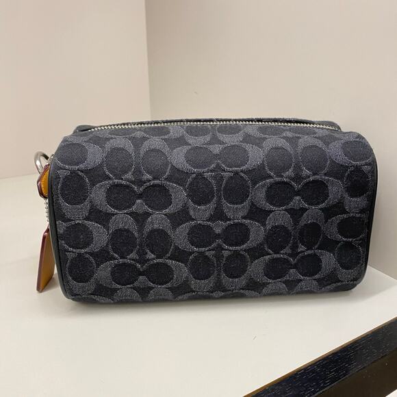 Coach Axel Crossbody In Signature Denim CO945 IN Silver/Black - Picture 4 of 11